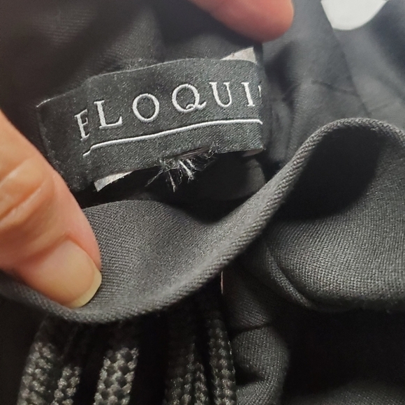 Eloquii Paperbag Cropped Drawstring Black Pants - Picture 9 of 10